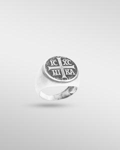 VICTORY OF CHRIST RING – IC XC NIKA CROSS in Silver - SPQR SHOP