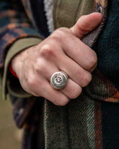 Chi Rho Alpha Omega worn on hand - SPQR SHOP