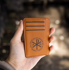 Chi Rho Leather Wallet - SPQR SHOP