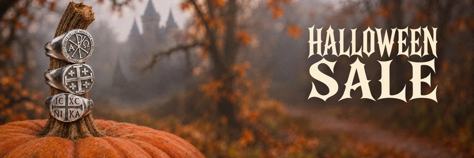 Halloween Sale. 2 bronze rings for €128, 3 for €168. Any designs. Ends October 31.
